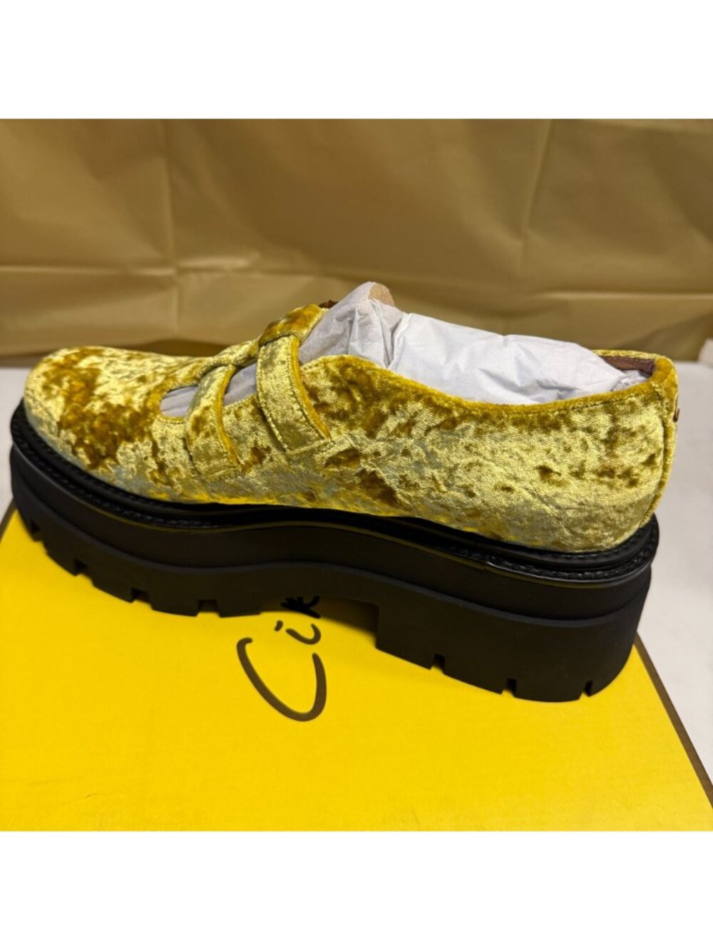 Circus Ny Women's Bryce T-Strap Platform Loafers Yellow Size 11 NEW - Picture 4 of 6